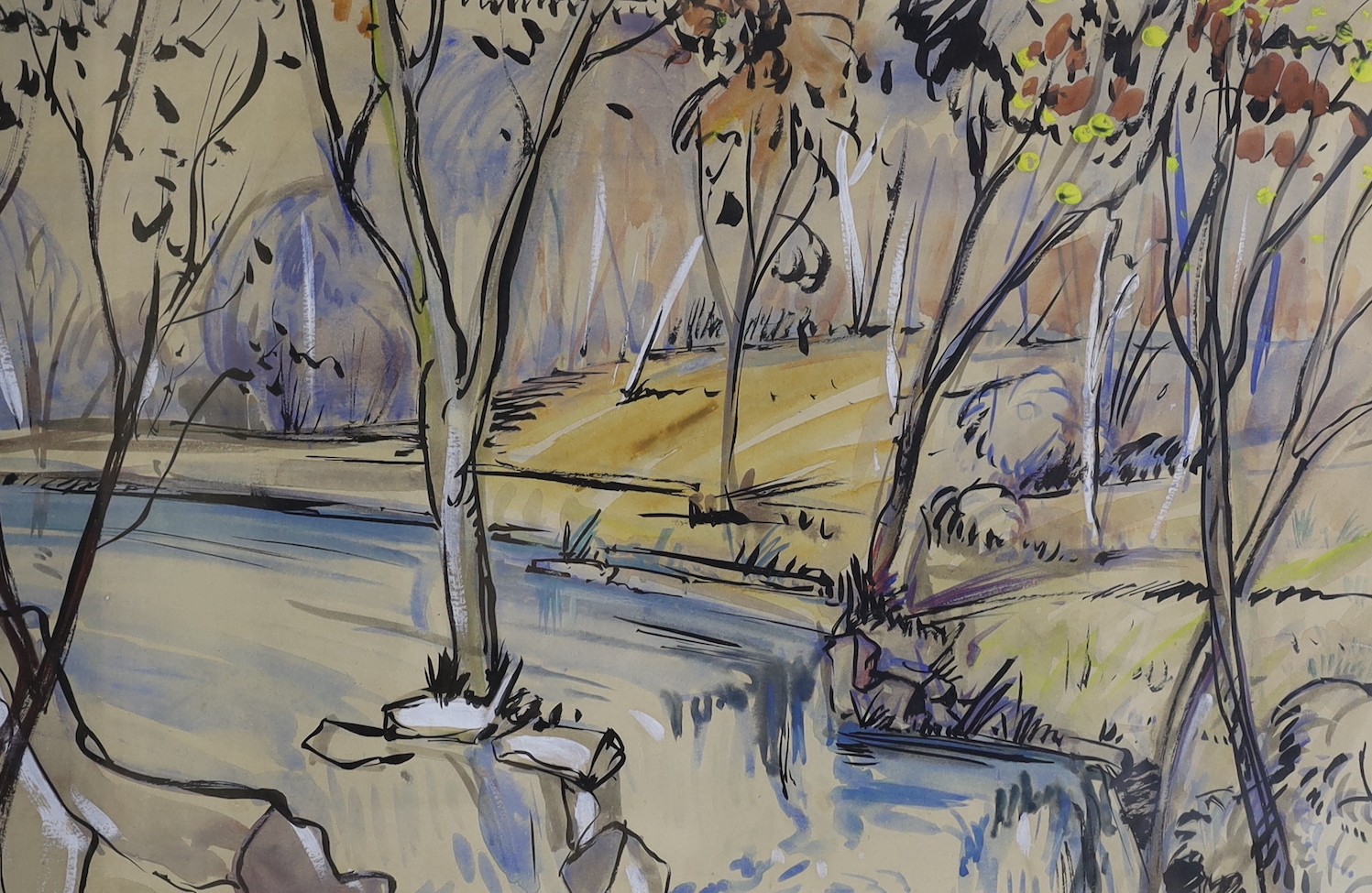 Walter Leslie Fenner (1927-2007), five oils and a watercolour, Coastal view and assorted landscapes, signed, largest 38 x 49cm